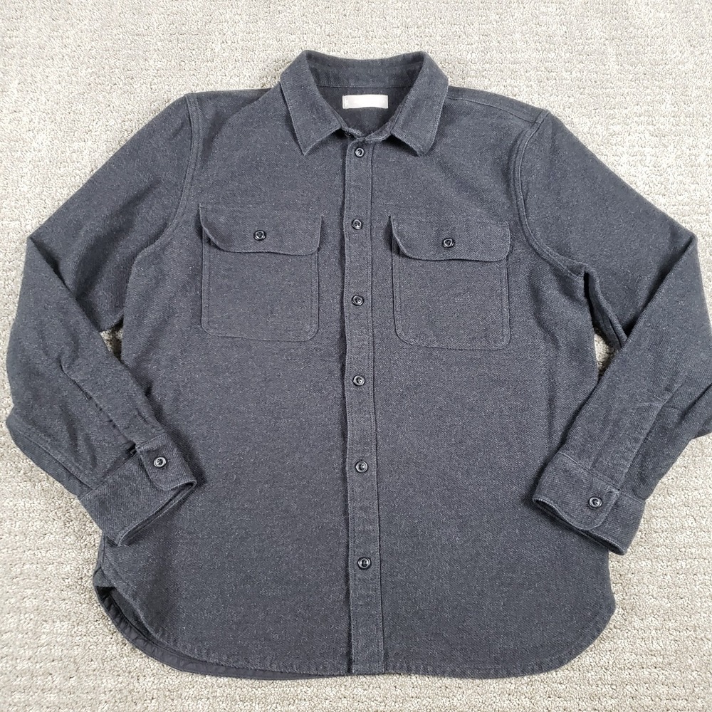 Everlane Shirt Mens Large Gray Heavyweight Overshirt Twill Utility Shacket